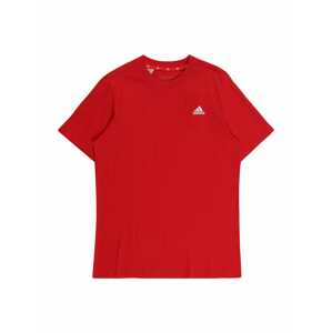 ADIDAS SPORTSWEAR Funkčné tričko 'Essentials Small Logo '  červená / biela