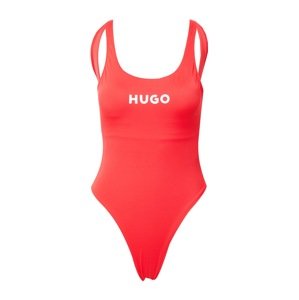 HUGO Jednodielne plavky 'PURE'  červená / biela