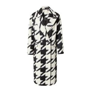 AllSaints Zimný kabát 'MABEL HOUNDSTOOTH'  čierna / biela