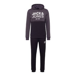 JACK & JONES Joggingová súprava  antracitová / tmavosivá / biela