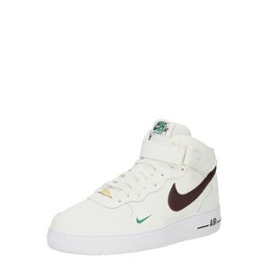 Nike Sportswear Členkové tenisky 'AIR FORCE 1'  tmavohnedá / biela