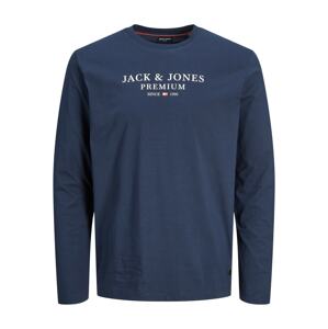 JACK & JONES Tričko 'BLUASTON'  námornícka modrá / červená / biela