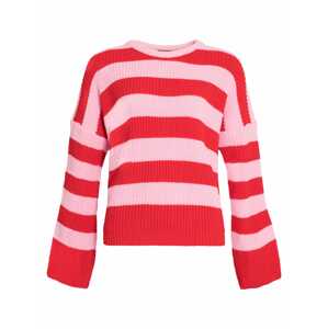 SASSYCLASSY Oversize sveter  ružová / červená