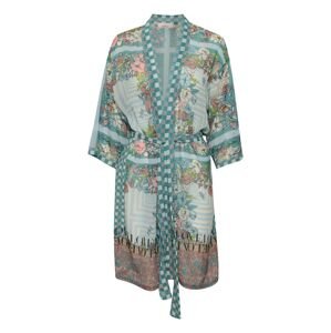 Cream Kimono 'Danica'  žltohnedá / modrozelená / svetlomodrá / pastelovo žltá