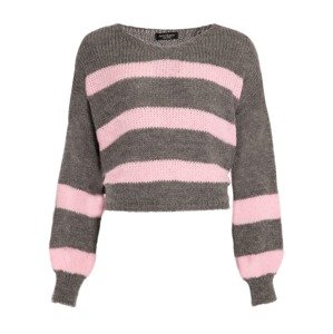 SASSYCLASSY Oversize sveter  sivá / ružová