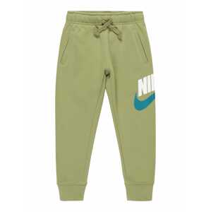 Nike Sportswear Nohavice  modrá / trstinová / biela