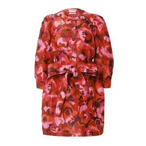 Essentiel Antwerp Košeľové šaty 'Carma'  svetloružová / červená / čierna