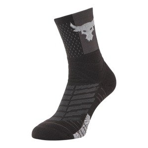 UNDER ARMOUR Športové ponožky 'Project Rock Playmaker'  sivá / svetlosivá / čierna