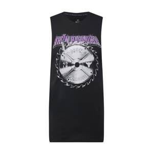 UNDER ARMOUR Funkčné tričko 'Project Rock'  fialová / čierna / biela