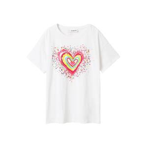Desigual Tričko 'HEART'  zmiešané farby / biela