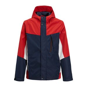 Jack & Jones Junior Prechodná bunda 'Logan'  námornícka modrá / červená / biela