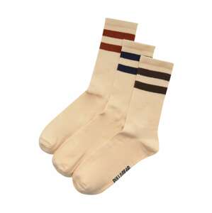 Pull&Bear Ponožky  nebielená / námornícka modrá / hnedá / karmínovo červená