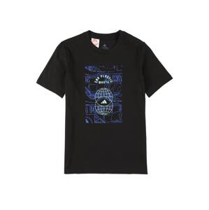 ADIDAS SPORTSWEAR Funkčné tričko 'Run For The Oceans Graphic'  modrá / mätová / čierna
