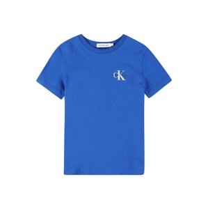 Calvin Klein Jeans Tričko  kráľovská modrá / čierna / biela