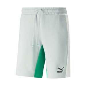 PUMA Športové nohavice  svetlosivá / zelená / biela
