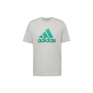 ADIDAS SPORTSWEAR Funkčné tričko  sivá melírovaná / zelená