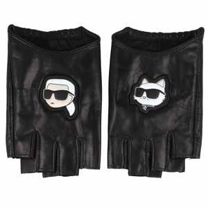 Karl Lagerfeld Prstové rukavice 'Ikonik 2.0'  béžová / čierna / biela