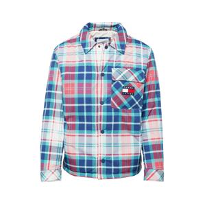 Tommy Jeans Prechodná bunda  modrá / nefritová / ružová / biela