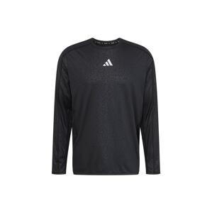 ADIDAS PERFORMANCE Funkčné tričko 'Workout Pu Print'  svetlosivá / čierna