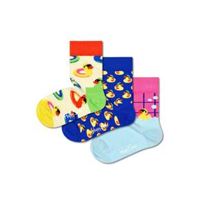 Happy Socks Ponožky 'Bathtime'  modrá / pastelovo žltá / ružová / červená