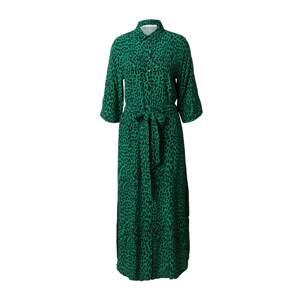 Warehouse Košeľové šaty  trávovo zelená / čierna