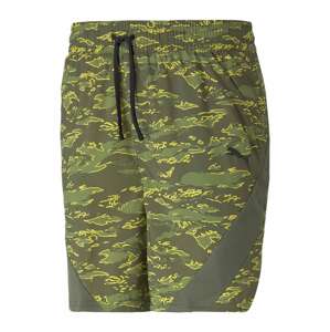 PUMA Športové nohavice 'Concept'  žltá / zelená / kaki