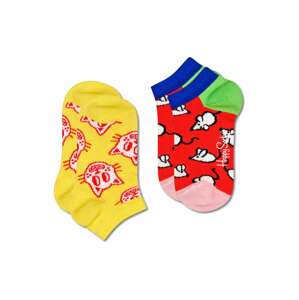 Happy Socks Ponožky 'Cat & Mouse'  kráľovská modrá / medová / zelená / červená