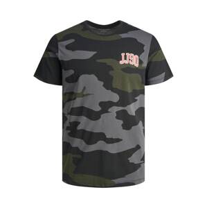 Jack & Jones Junior Tričko 'CONAN CAMO'  sivá / olivová / červená / čierna / biela