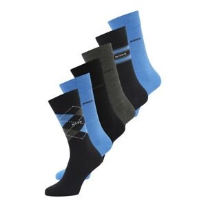 BOSS Black Ponožky  modrá / sivá melírovaná / čierna / biela