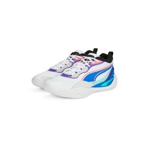 PUMA Športová obuv 'Playmaker Pro'  modrá / fialová / svetloružová / biela