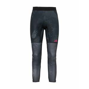 ADIDAS PERFORMANCE Športové nohavice 'Adizero Saturday Long'  sivá / ružová / čierna