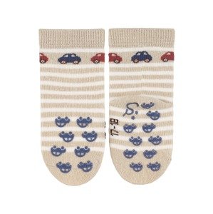 STERNTALER Ponožky  nebielená / námornícka modrá / hnedá / biela