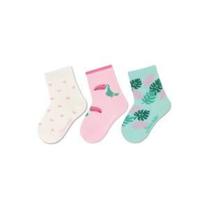 STERNTALER Ponožky  béžová / nefritová / svetlofialová / staroružová