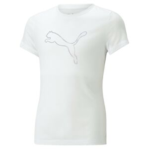 PUMA Funkčné tričko 'NOVA SHINE'  sivá / biela