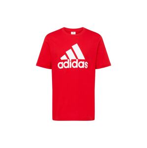 ADIDAS SPORTSWEAR Funkčné tričko 'Essentials Big Logo'  červená / biela