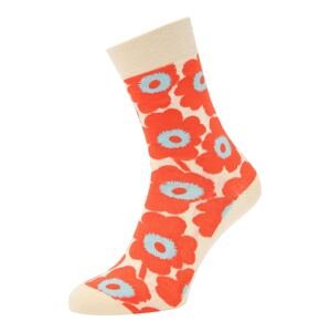 Marimekko Ponožky  svetlobéžová / svetlomodrá / hrdzavo červená