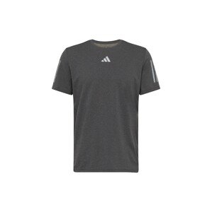ADIDAS PERFORMANCE Funkčné tričko 'Own The Run Heather'  svetlosivá / čierna melírovaná