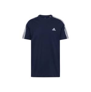 ADIDAS SPORTSWEAR Funkčné tričko 'Essentials 3-Stripes'  tmavomodrá / šedobiela