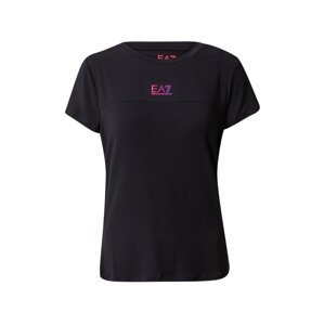 EA7 Emporio Armani Funkčné tričko  fialová / ružová / čierna