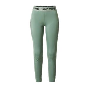 HKMX Športové nohavice  zelená / čierna