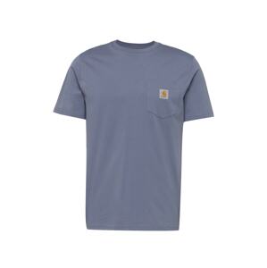 Carhartt WIP Tričko  modrosivá / sivá / oranžová / burgundská