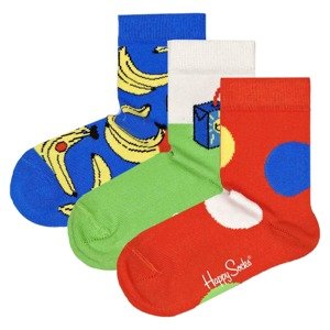 Happy Socks Ponožky  modrá / limetová / červená / biela