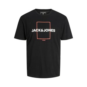 JACK & JONES Tričko 'EXPLORED'  lososová / čierna / biela