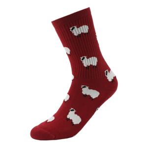 Gilly Hicks Ponožky 'HOLIDAY'  tmavočervená / čierna / biela