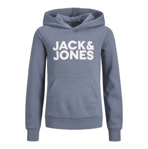 Jack & Jones Junior Mikina  modrosivá / biela