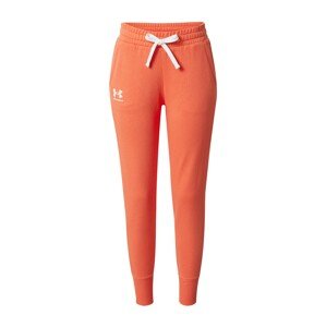UNDER ARMOUR Športové nohavice  oranžová / biela