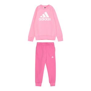 ADIDAS SPORTSWEAR Tréningový komplet 'Essentials Logo Fleece'  ružová / svetloružová / biela