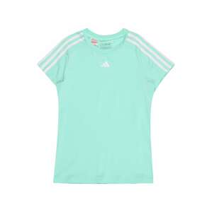 ADIDAS SPORTSWEAR Funkčné tričko 'Train Essentials Aeroready 3-Stripes -Fit '  mätová / biela