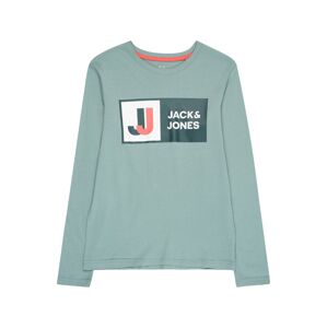 Jack & Jones Junior Tričko 'LOGAN'  námornícka modrá / dymovo modrá / oranžová / šedobiela