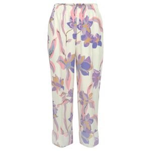 LASCANA Pyžamové nohavice  béžová / fialová / ružová